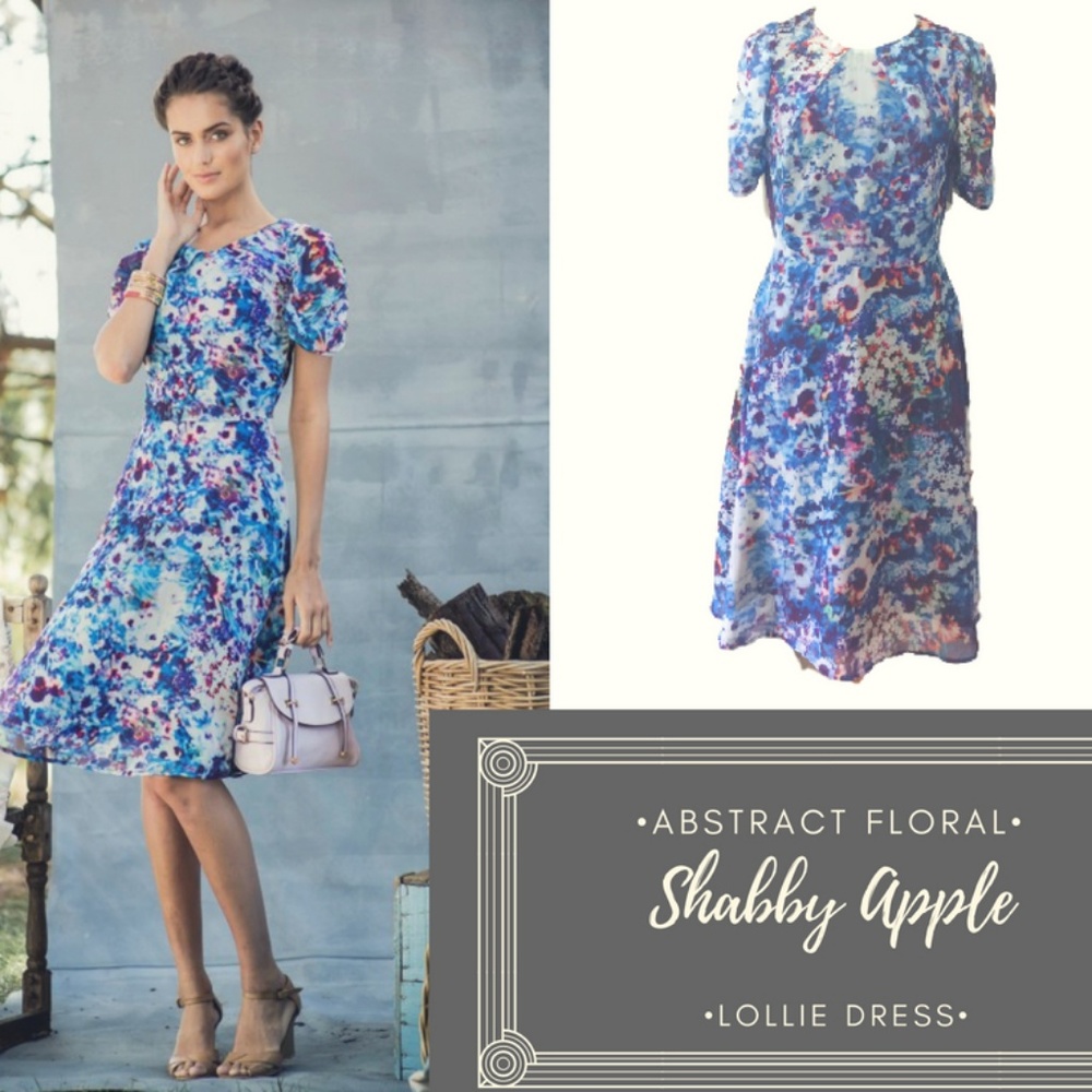 Shabby Apple Boutique Abstract Print Lollie Dress